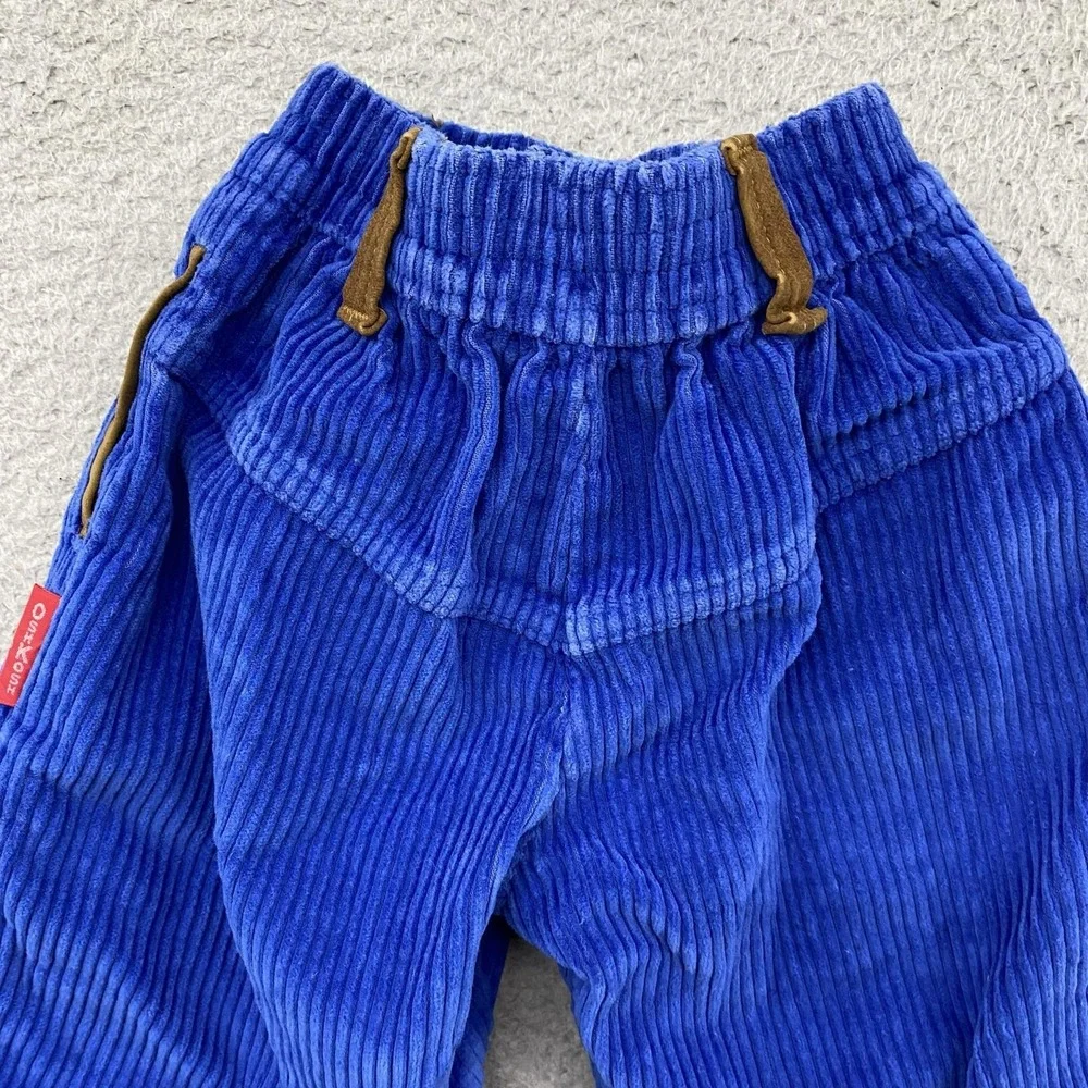 Vintage OshKosh B'gosh Corduroy Pants Toddlers 2T Blue Elastic Waist Made in USA